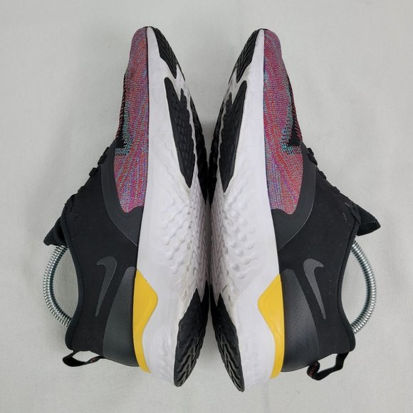 Nike Odyssey React 2 Flyknit Men's Running Shoes Black/University Red AH1015-005 - Picture 6 of 8